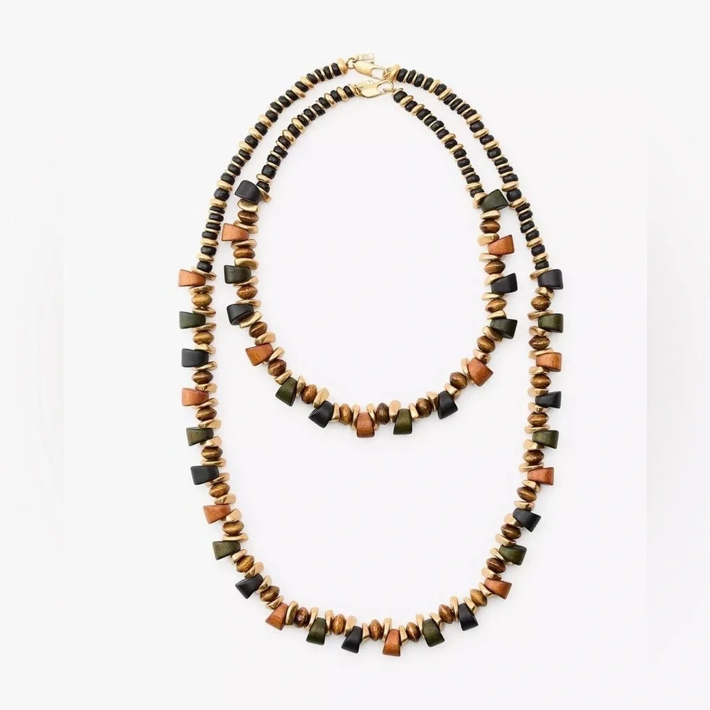 Zara Black and Gold Beaded Necklace